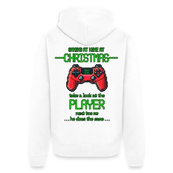 Christmas Gaming - Unisex Premium Bio Zip Hoodie - Weiß - Hinten - Thijin (182cm)