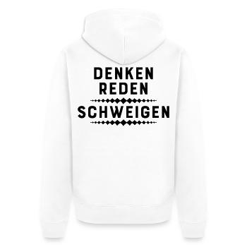 Funny sayings - Unisex Premium Organic Zip Hoodie - white - Back - Thijin (182cm)