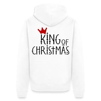 Regal Krone Design auf Hoodies und T-Shirts - Unisex Premium Bio Zip Hoodie - Weiß - Hinten - Thijin (182cm)