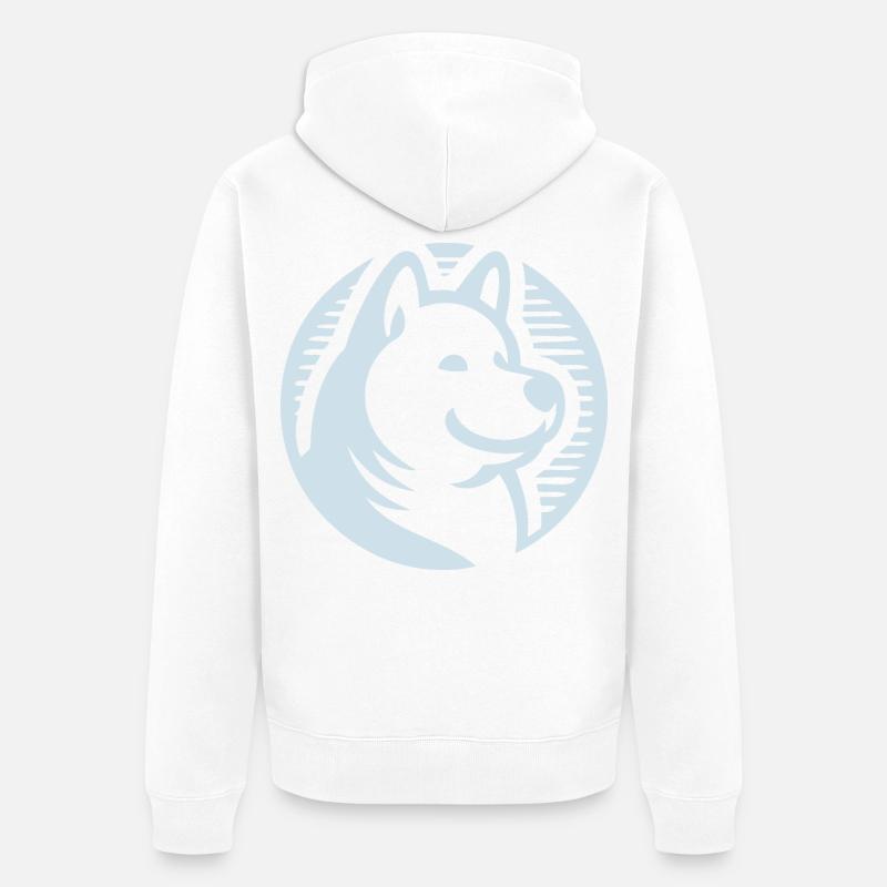 Flocon de neige - Veste à capuche bio Premium Unisexe - blanc