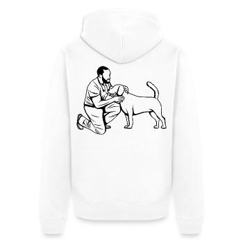 Technicien vétérinaire - Veste à capuche bio Premium Unisexe - blanc - Dos - Thijin (182cm)