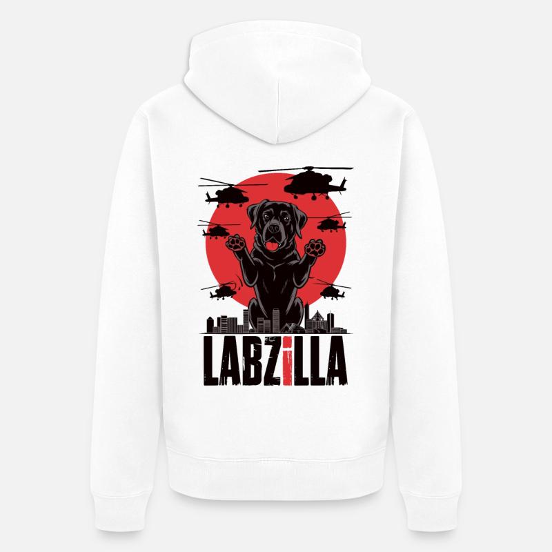 Labzilla - Veste à capuche bio Premium Unisexe - blanc