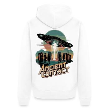Uralte Astronauten-Begegnung mit Stonehenge UFO - Unisex Premium Bio Zip Hoodie - Weiß - Hinten - Thijin (182cm)