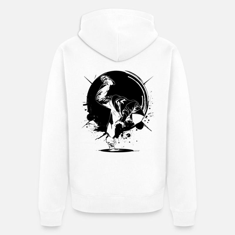 Breakdancer - Veste à capuche bio Premium Unisexe - blanc