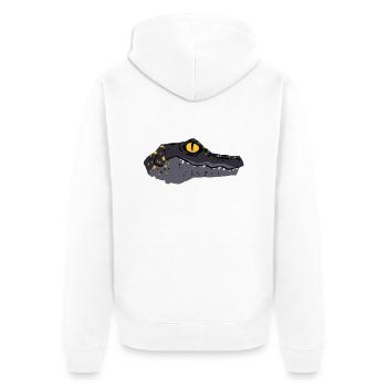 Puissant caïman - Veste à capuche bio Premium Unisexe - blanc - Dos - Thijin (182cm)