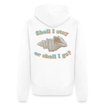 Shell ou go ? - Veste à capuche bio Premium Unisexe - blanc - Dos - Thijin (182cm)