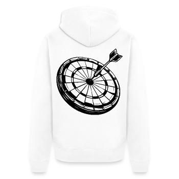 Croquis de fléchettes - Veste à capuche bio Premium Unisexe - blanc - Dos - Thijin (182cm)