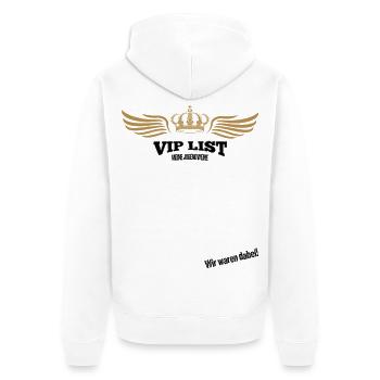 Jugendweihe Gästebuch - Jugendweihe 2026 - Unisex Premium Bio Zip Hoodie - Weiß - Hinten - Thijin (182cm)