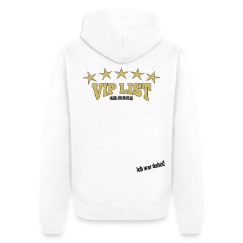 Jugendweihe Gästebuch - Jugendweihe 2026 - Unisex Premium Bio Zip Hoodie - Weiß - Hinten - Thijin (182cm)