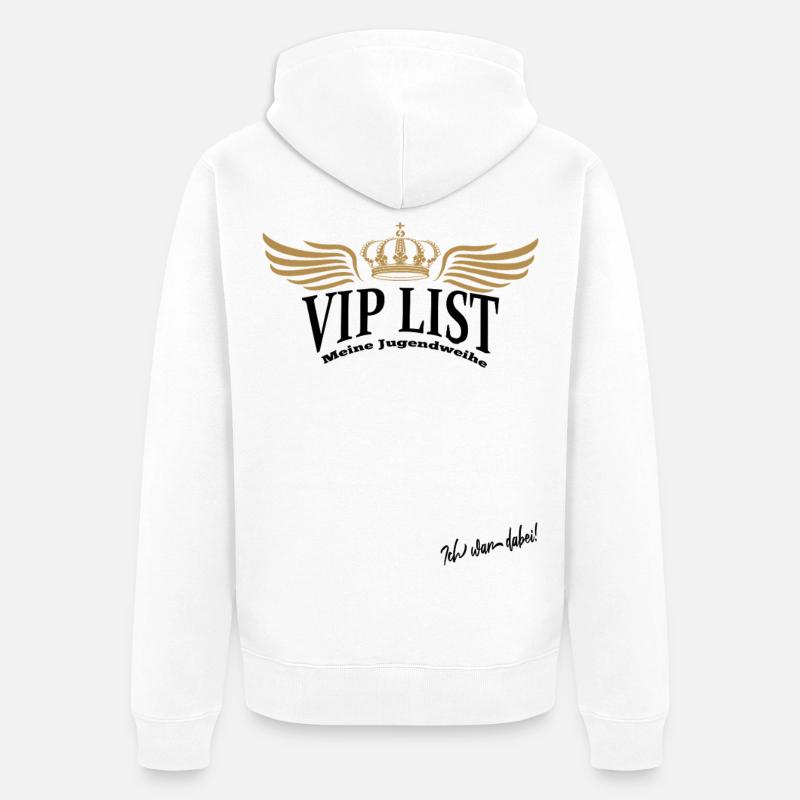 Jugendweihe Gästebuch - Jugendweihe 2026 - Unisex Premium Bio Zip Hoodie - Weiß