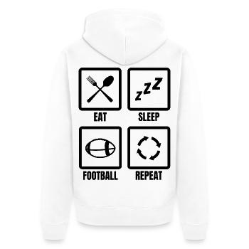 Routine de football américain - Veste à capuche bio Premium Unisexe - blanc - Dos - Thijin (182cm)