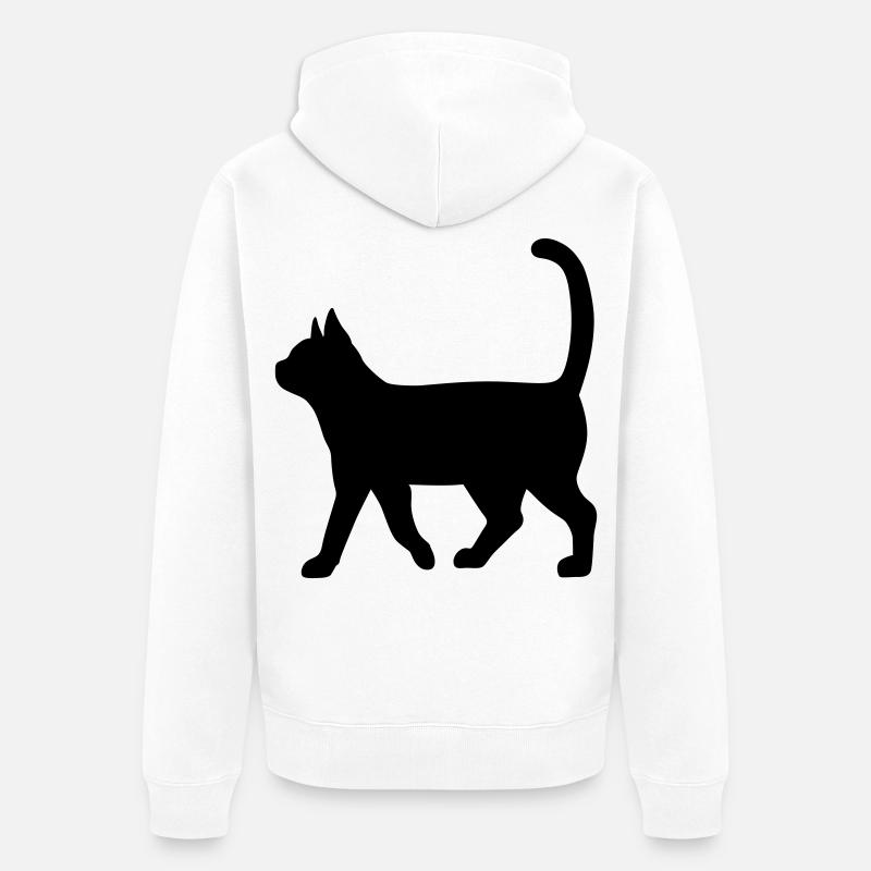 Silhouette teckel – Motif chien classique - Veste à capuche bio Premium Unisexe - blanc