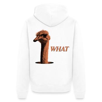 What?! – Grumbling Bouquet - Unisex Premium Organic Zip Hoodie - white - Back - Thijin (182cm)