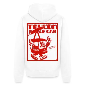 Toulon Provence France Mont Faron cable car - Unisex Premium Organic Zip Hoodie - white - Back - Thijin (182cm)