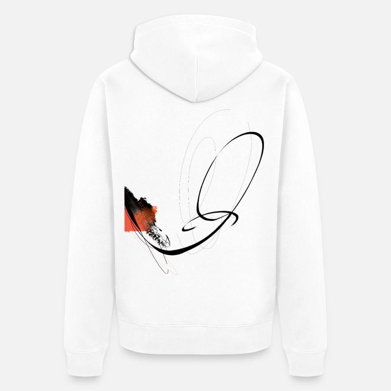 Danse des Lignes - Veste à capuche bio Premium Unisexe - blanc