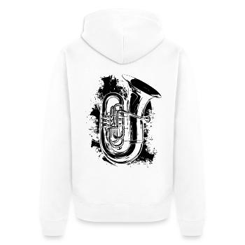 Tuba Graffiti - Veste à capuche bio Premium Unisexe - blanc - Dos - Thijin (182cm)
