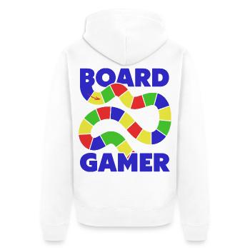 Jeu de société Fan Color Path - Veste à capuche bio Premium Unisexe - blanc - Dos - Thijin (182cm)