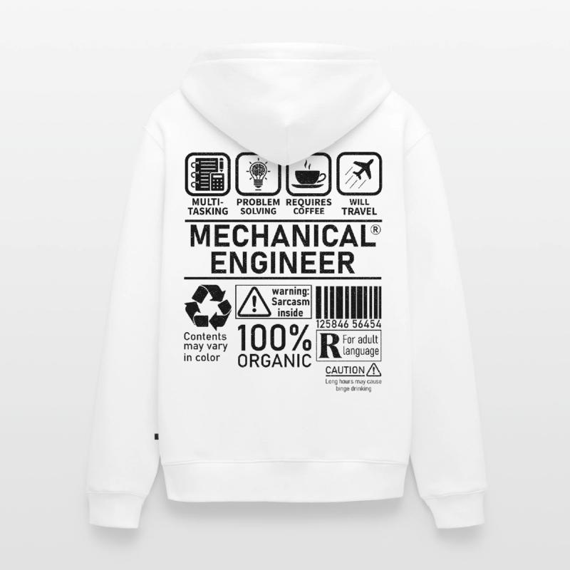 Mechanical Engineer multi tasking problem solving Unisex Premium Organic Zip Hoodie