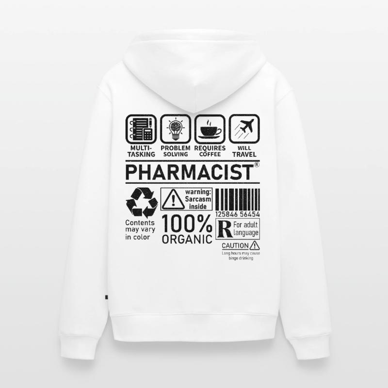 Pharmacist multi tasking problem solving Unisex Premium Bio Zip Hoodie