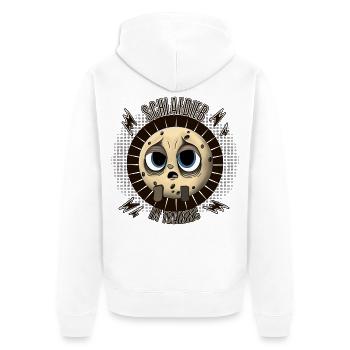 Schlafdieb? Schon in Ausbildung! - Unisex Premium Bio Zip Hoodie - Weiß - Hinten - Thijin (182cm)