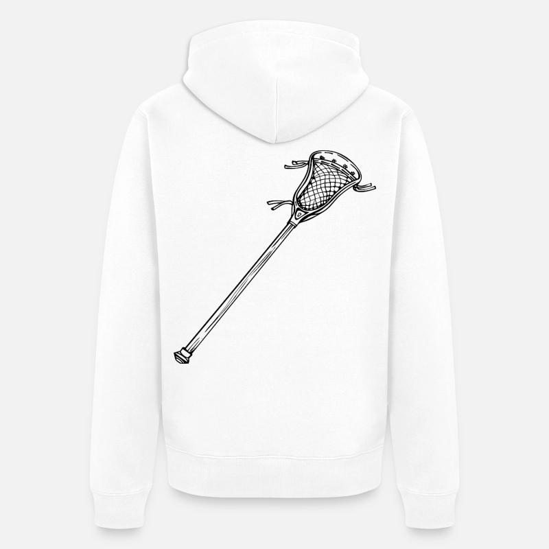Bâtons de crosse - Veste à capuche bio Premium Unisexe - blanc