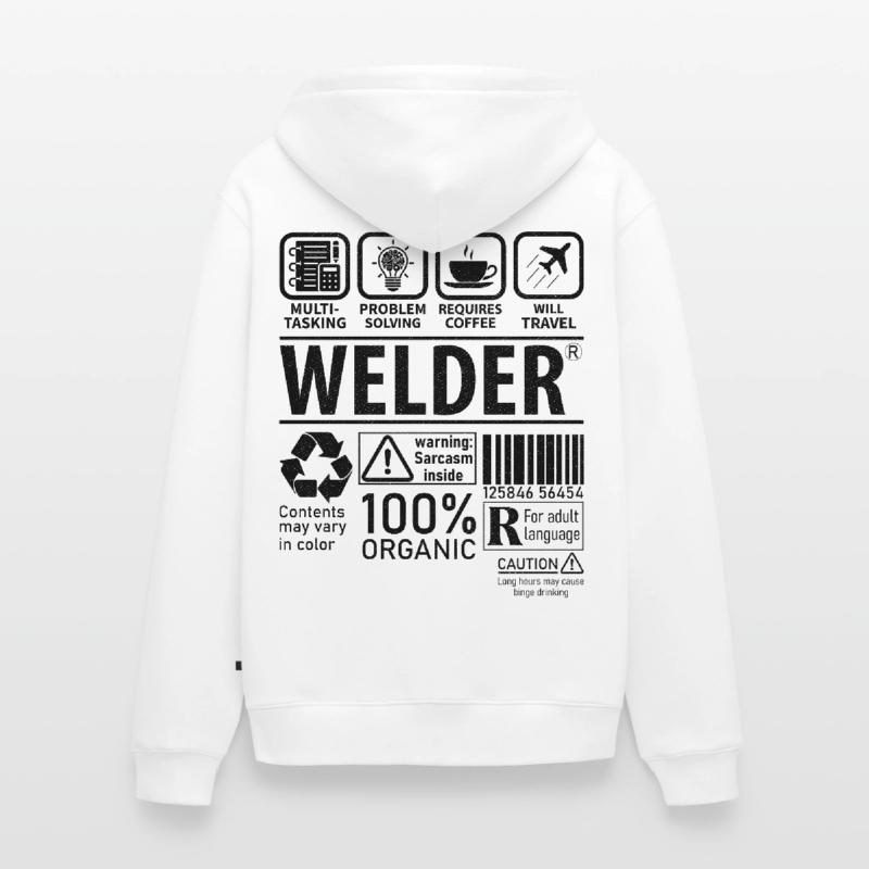 Welder multi tasking problem solving requires Unisex Premium Organic Zip Hoodie