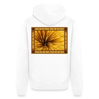 Spaghetti Focus Retro Frame - Unisex Premium Organic Zip Hoodie - white - Back - Thijin (182cm)