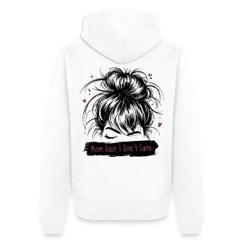 Cheveux de maman Je m’en fiche Maman disant Fête des mères - Veste à capuche bio Premium Unisexe - blanc - Dos - Thijin (182cm)
