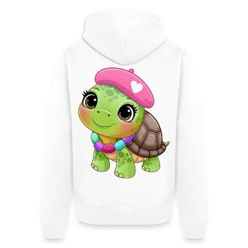Tortue en vacances 🐢 - Veste à capuche bio Premium Unisexe - blanc - Dos - Thijin (182cm)