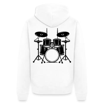 Percussion - Veste à capuche bio Premium Unisexe - blanc - Dos - Thijin (182cm)