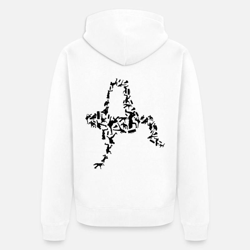 Breakdancer - Veste à capuche bio Premium Unisexe - blanc
