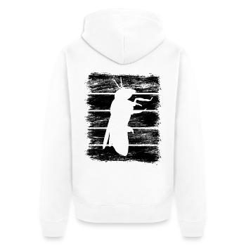 Abeille - Veste à capuche bio Premium Unisexe - blanc - Dos - Thijin (182cm)