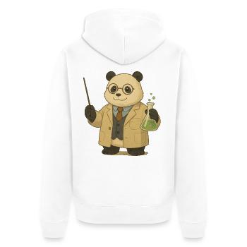 Panda Bear Professeur de chimie - Veste à capuche bio Premium Unisexe - blanc - Dos - Thijin (182cm)