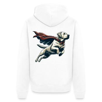 Super chien Labrador Retriever Labi Labbi Cadeau - Veste à capuche bio Premium Unisexe - blanc - Dos - Thijin (182cm)