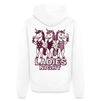 Ladies Night - Party - Unisex Premium Bio Zip Hoodie - Weiß - Hinten - Thijin (182cm)