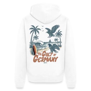 Vogelparadies an der Küste The Gulf of - Unisex Premium Bio Zip Hoodie - Weiß - Hinten - Thijin (182cm)