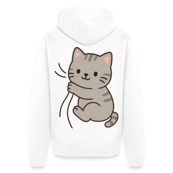 Cher petit chaton - Veste à capuche bio Premium Unisexe - blanc - Dos - Thijin (182cm)