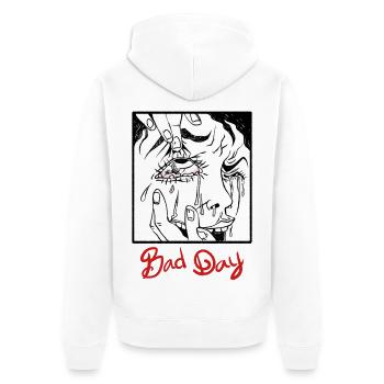 bad day - Veste à capuche bio Premium Unisexe - blanc - Dos - Thijin (182cm)