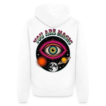 Vous êtes magique - Veste à capuche bio Premium Unisexe - blanc - Dos - Thijin (182cm)