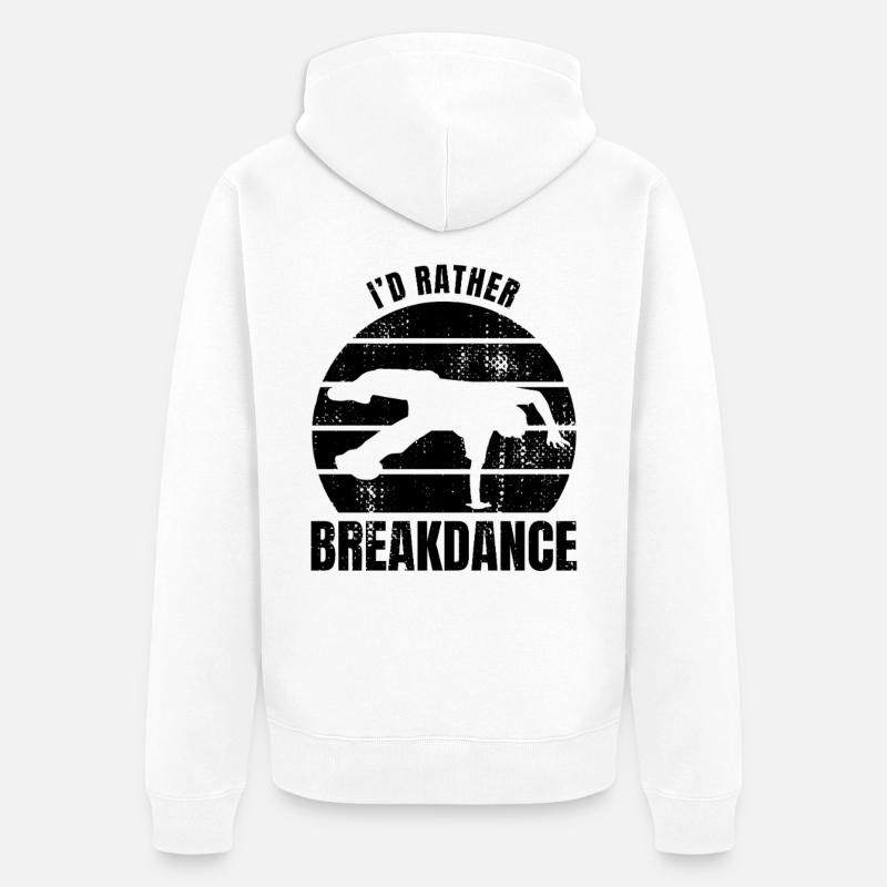 Phrase breakdancer - Veste à capuche bio Premium Unisexe - blanc