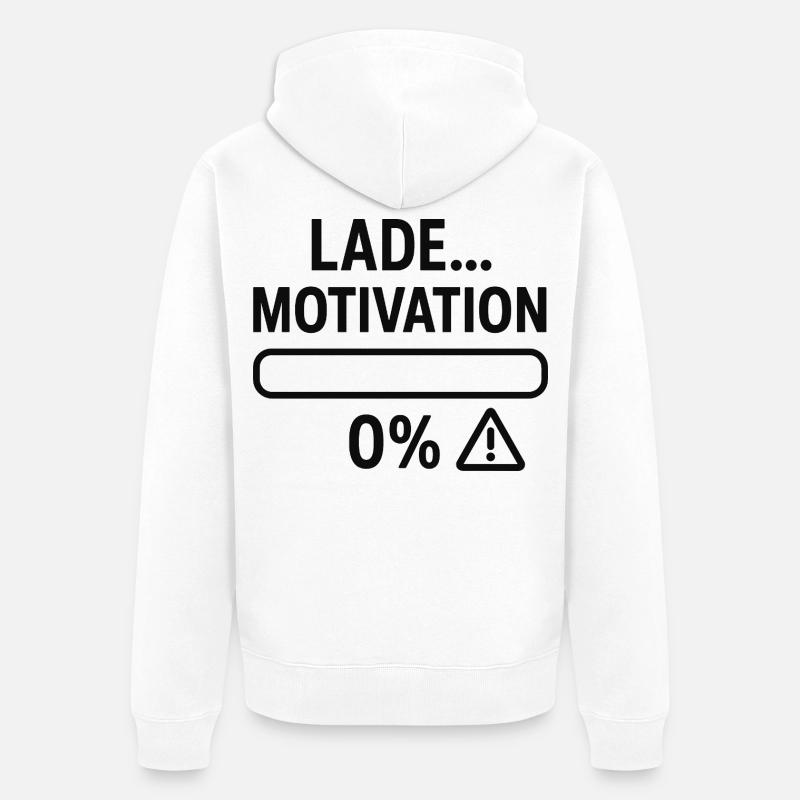 Barre de motivation à zéro - Veste à capuche bio Premium Unisexe - blanc