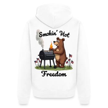 Strong barbecue pleasure - Unisex Premium Organic Zip Hoodie - white - Back - Thijin (182cm)