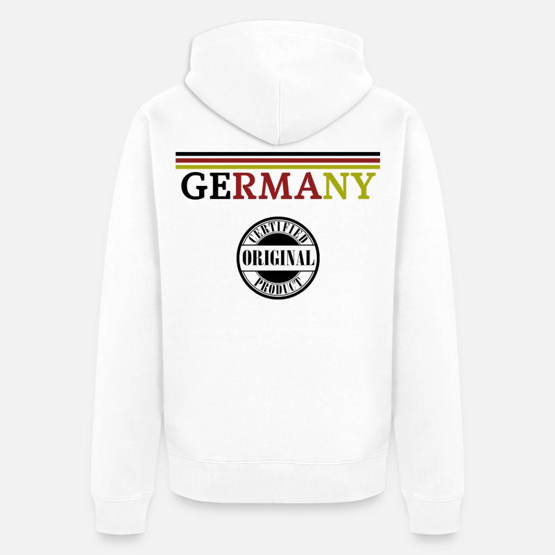 German Pride, drapeau de l’Allemagne - Veste à capuche bio Premium Unisexe - blanc