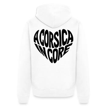 A Corsica In Core - Veste à capuche bio Premium Unisexe - blanc - Dos - Thijin (182cm)