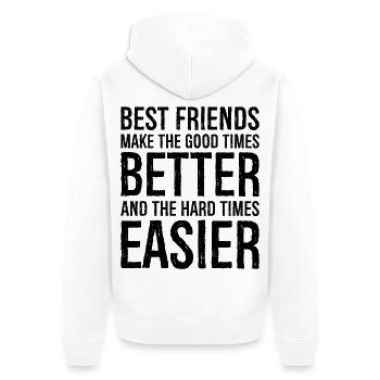 meilleurs amis rendent les bons moments et le - Veste à capuche bio Premium Unisexe - blanc - Dos - Thijin (182cm)