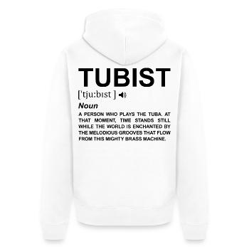 Signification de Tubist - Veste à capuche bio Premium Unisexe - blanc - Dos - Thijin (182cm)