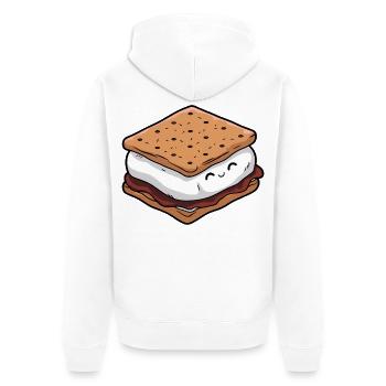 Süßes Smore - Unisex Premium Bio Zip Hoodie - Weiß - Hinten - Thijin (182cm)