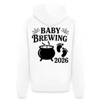 Brassage de bébé 2026 - Veste à capuche bio Premium Unisexe - blanc - Dos - Thijin (182cm)
