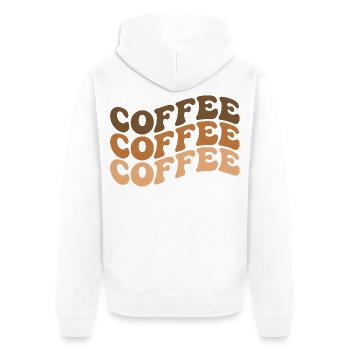 Citation d'un amateur de café - Veste à capuche bio Premium Unisexe - blanc - Dos - Thijin (182cm)