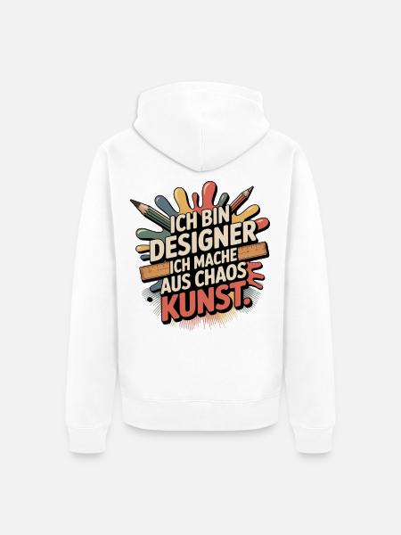 Ich bin ein Designer - Mediengestalter - Unisex Premium Bio Zip Hoodie - Weiß